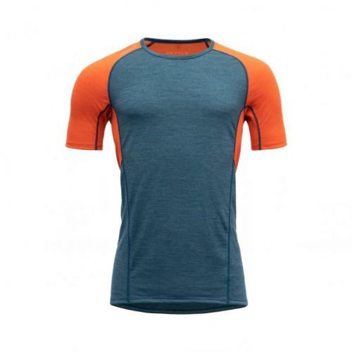 Pánské funkční triko Devold Running Man T-Shirt Velikost: XXL / Barva: modrá/oranžová