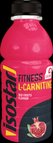 Fitness nápoj Isostar L-Carnitin 500ml Příchuť: jahoda/granátové jablko / Barva: červená