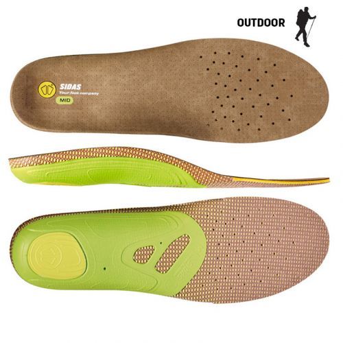 Vložky do bot Sidas 3Feet Outdoor Mid Velikost bot (EU): 39-41 / Barva: zelená/hnědá