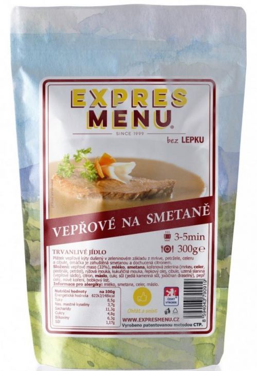 Hlavní jídlo Expres menu Vepřové na smetaně 300 g