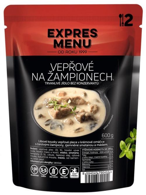 Hotové jídlo Expres menu Vepřové na žampionech 600g