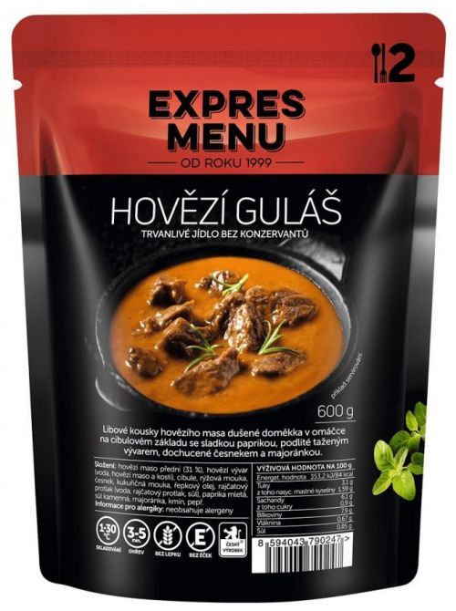 Hotové jídlo Expres menu Hovězí guláš 600g