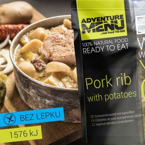 Hotové jídlo Adventure Menu Vepřové žebírko s bramb. 400g