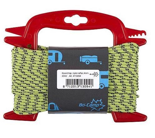 Šňůra ke stanu Bo-Camp Reflective Nylon Guy Rope 4mm Barva: žlutá