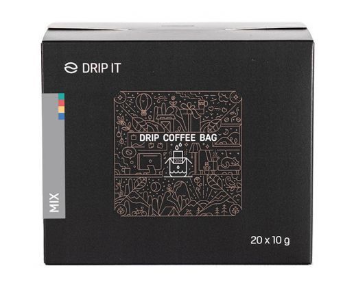 Káva Drip it Mix - Brazil, Nicaragua, Colombia, Ethiopia 20 x 10 g Barva: černá