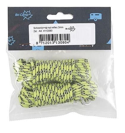 Šňůra ke stanu Bo-Camp Reflective Nylon Guy Rope 3mm Barva: žlutá