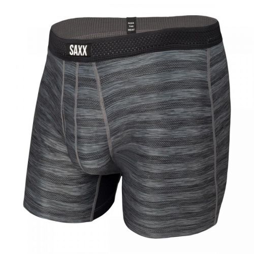 Boxerky Saxx Hot Shot Boxer Brief Fly Velikost: L / Barva: šedá/černá