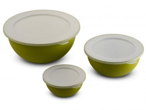 Sada misek Omada Sanaliving Bowls Set 3,5L + 1,7L + 0,5L Barva: zelená