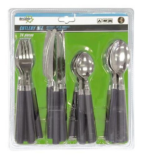 Sada příborů Bo-Camp Cutlery set 24 pieces Barva: šedá