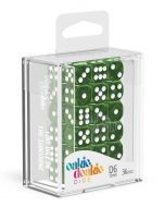 Oakie Doakie Dice Dice Set Marble Green - D6 12mm (36x)