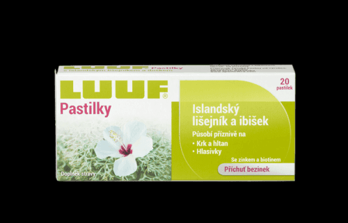 LUUF pastilky, Islandský lišejník a ibišek, 20 pastilek