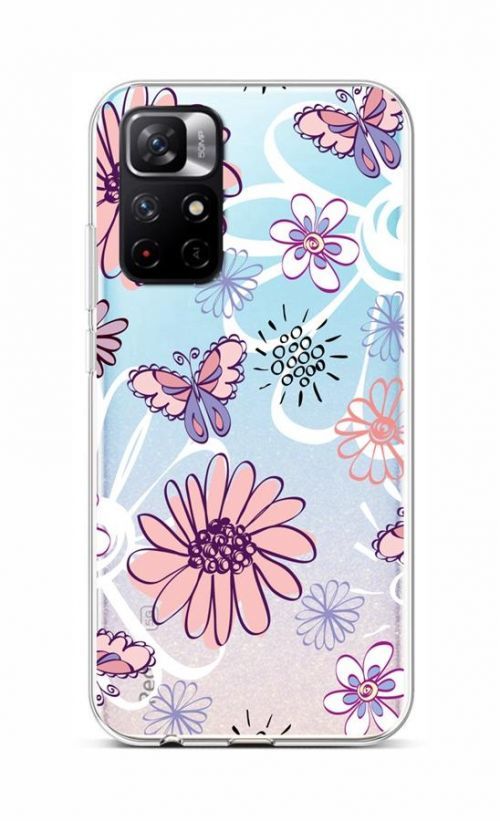 Kryt TopQ Xiaomi Redmi Note 11 silikon Flowers 67325