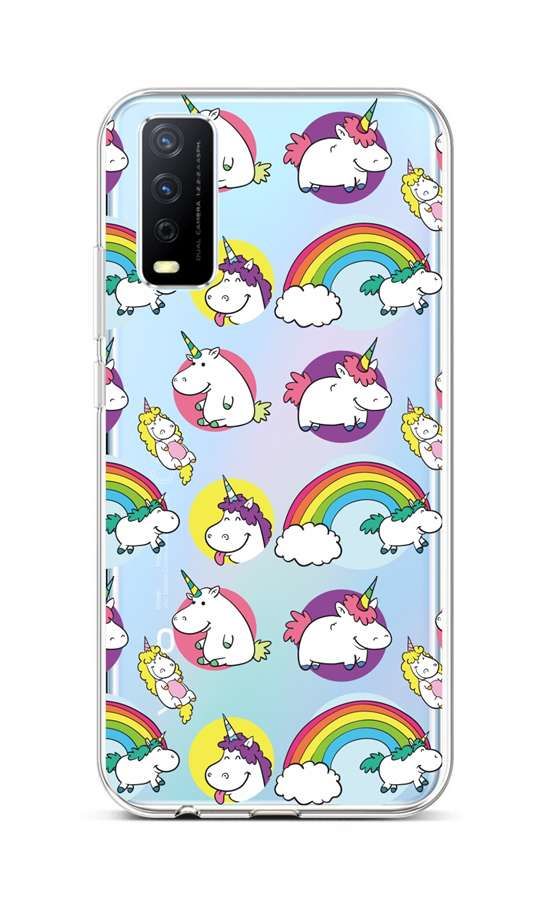 Kryt TopQ Vivo Y20s silikon Chunky Unicorns 66960