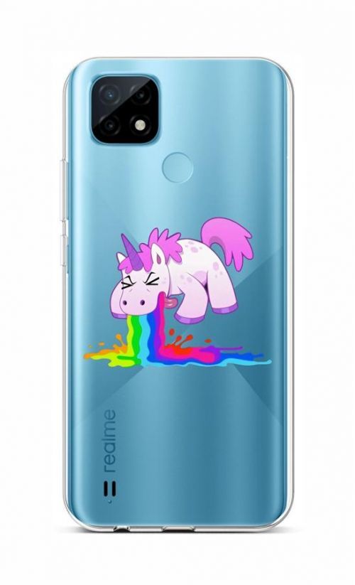 Kryt TopQ Realme C21 silikon Rainbow Splash 66846