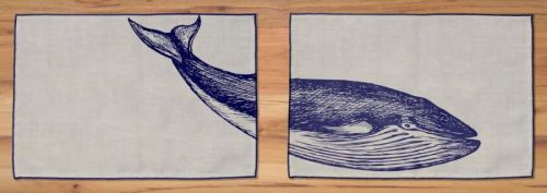 Sada 2 prostírání Madre Selva Blue Whale, 45 x 30 cm