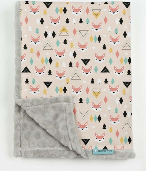 Dětská deka z mikrovlákna Little Nice Things Foxes, 130 x 170 cm