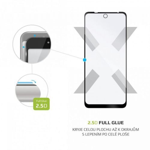Tvrzené sklo FIXED Full-Cover pro Motorola Moto E30, černá