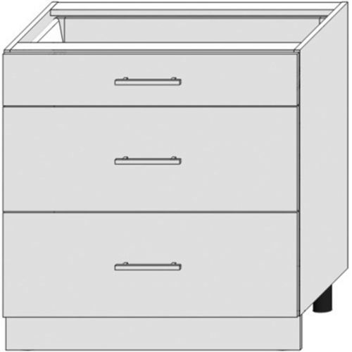 Kuchyňská Skříňka Bono D80s/3 Bílá Alaska/Bílý