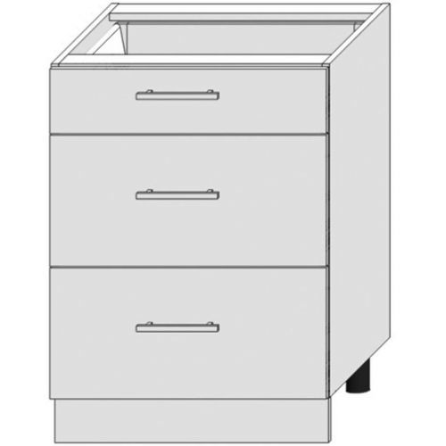 Kuchyňská Skříňka Bono D60s/3 Bílá Alaska/Bílý