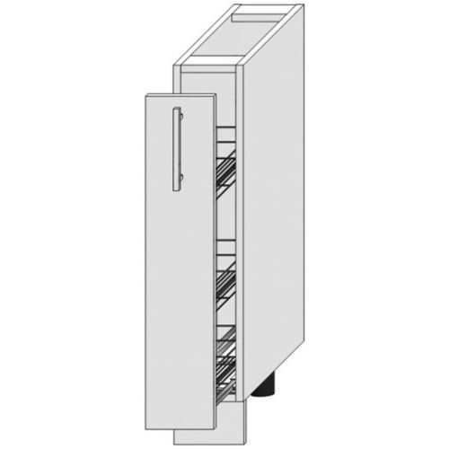 Kuchyňská Skříňka Bono D15 Cargo + Koš Bílá Alaska/Bílý