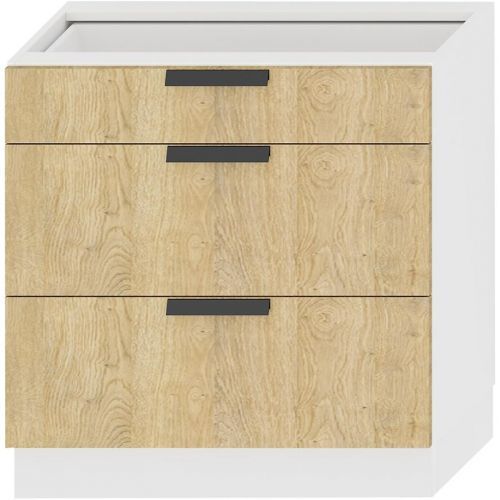 Kuchyňská Skříňka Denis D80s/3 Dub London/Bílý