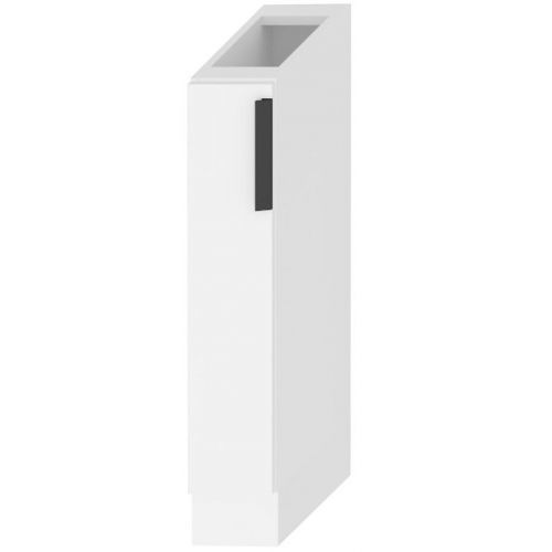 Kuchyňská Skříňka Denis D15 Cargo + Koš Bílý Satén Mat/Bílý