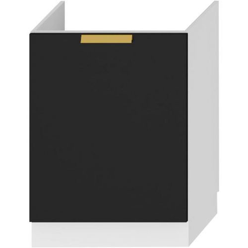 Kuchyňská Skříňka Denis D60zl Pl Černá Mat Continental/Bílý