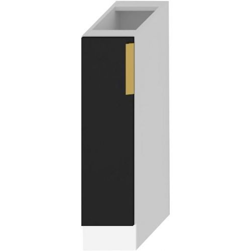 Kuchyňská Skříňka Denis D20 Cargo + Koš Černá Mat Continental/Bílý