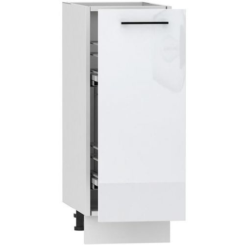 Kuchyňská Skříňka Oscar D30 Cargo + Koš Bílý Lesk/Bílý