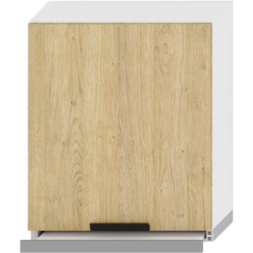 Kuchyňská Skříňka Denis W60/68 Slim Pl Se Stříbrnou Digestoří Dub London/Bílý