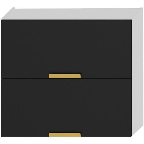 Kuchyňská Skříňka Denis W80grf/2 Černá Mat Continental/Bílý