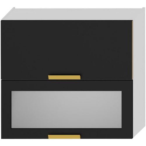 Kuchyňská Skříňka Denis W80grf/2 Sd Černá Mat Continental/Bílý