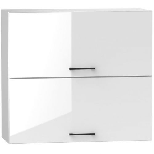 Kuchyňská Skříňka Oscar W80grf/2 Bílý Lesk/Bílý