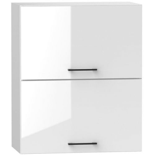 Kuchyňská Skříňka Oscar W60grf/2 Bílý Lesk/Bílý