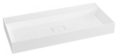 SAPHO GODIVA umyvadlo 96x44cm, bez otvoru pro baterii, litý mramor, bílá GU096-0