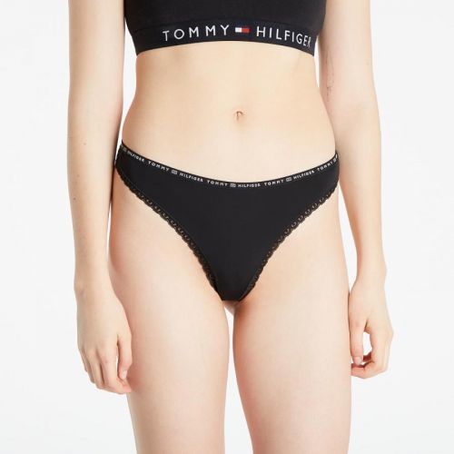 3PACK dámská tanga Tommy Hilfiger černá (UW0UW02824 0R7) L