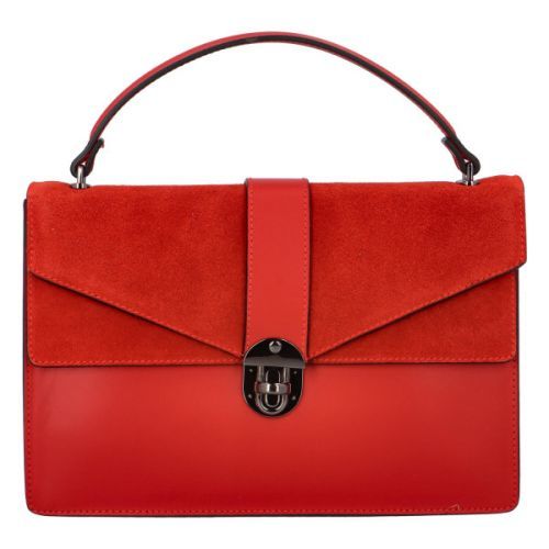 Dámská elegantní kožená kabelka červená - ItalY Lumea červená
