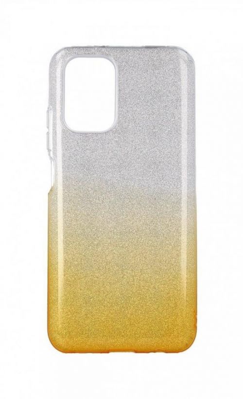 Kryt TopQ Xiaomi Redmi 10 glitter stříbrno-oranžový 67424
