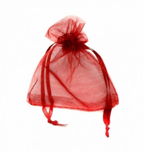 Dárkový sáček organza - bordó 9608