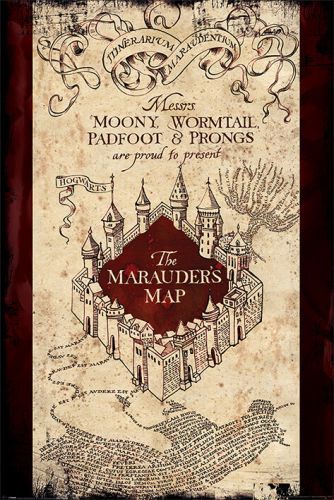 PYRAMID INTERNATIONAL Plakát, Obraz - Harry Potter - The Marauders Map, (61 x 91.5 cm)