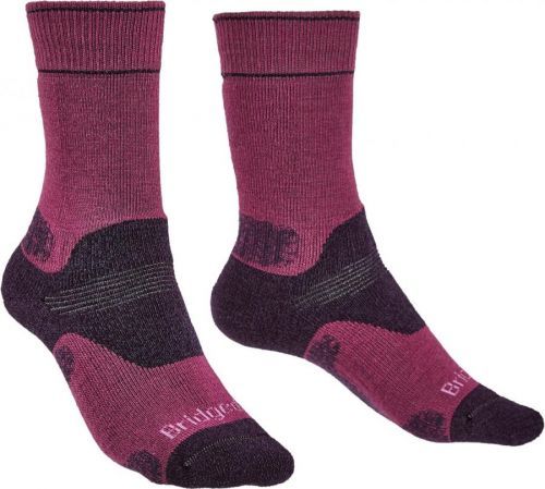Dámské ponožky Bridgedale Hike MW MP Boot Velikost ponožek: 35-37 / Barva: fialová