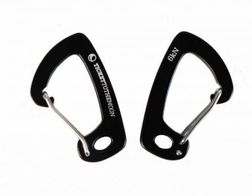 Sada 2 ultralehkých hliníkových karabinek Ticket to the moon 600 kg