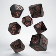 Q-Workshop Dragons Modern Dice Set Black & Copper (7)