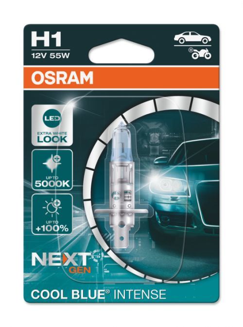 OSRAM H1 cool blue INTENSE Next Gen 64150CBN-01B 55W 12V blistr Studená bílá 4062172251662