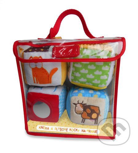 Knižka a plyšové kocky na hranie: Zvieratá z farmy - YoYo Books