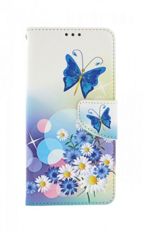 Pouzdro TopQ Xiaomi Redmi 10 knížkové Bílé s motýlkem 67588