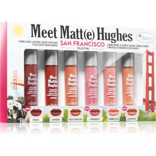 theBalm Meet Matt(e) Hughes Mini Kit San Francisco sada tekutých rtěnek pro dlouhotrvající efekt
