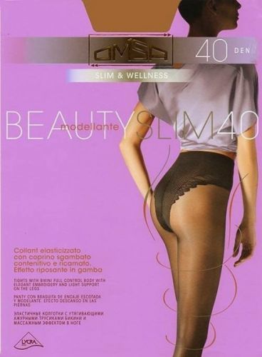 Omsa Beauty Slim 40 den punčochové kalhoty 4-L caramello/odstín béžové
