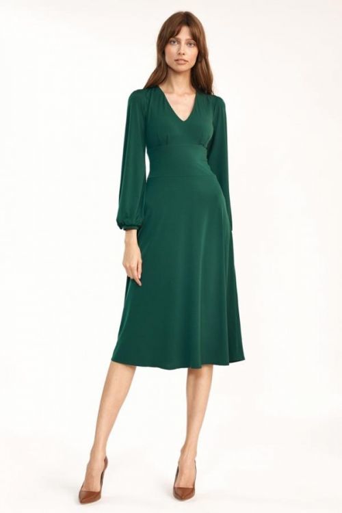 Denní šaty model S194 - Nife - 40 - tmavě zelená
