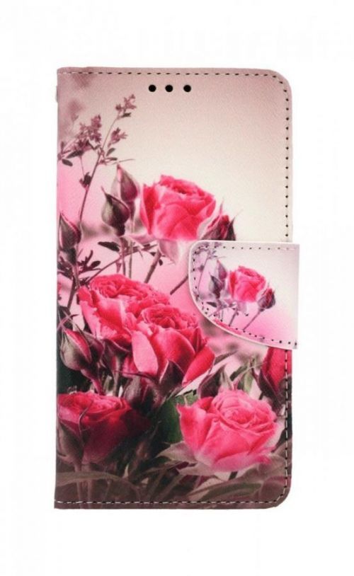 Pouzdro TopQ iPhone 13 mini knížkové Romantické růže 66423